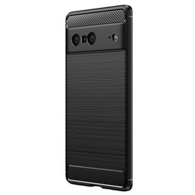 Google Pixel 7 „Carbon“ твердый силиконовый чехол (TPU) - черный | Vacins.lv