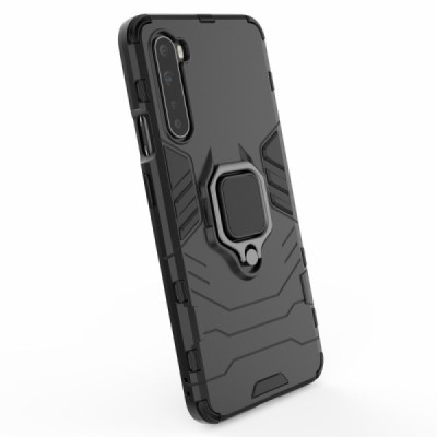 OnePlus Nord „Kickstand“ усиленный защитный чехол из твердого силикона (TPU) - чёрный | Vacins.lv