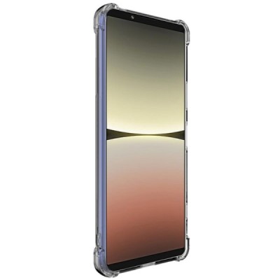 Sony Xperia 5 IV Imak усиленный твердый силиконовый чехол TPU серый / прозрачный - задняя часть | Vacins.lv