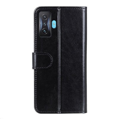 Xiaomi Poco F4 GT открываемый чёрный кожаный чехол - книжка | Vacins.lv