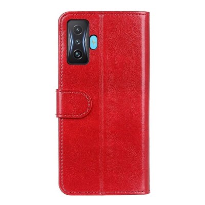 Xiaomi Poco F4 GT открываемый красный кожаный чехол - книжка | Vacins.lv
