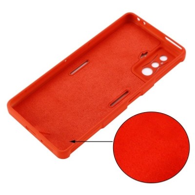 Xiaomi Poco F4 GT „Shell“ cieta silikona (TPU) sarkans apvalks | vacins.lv