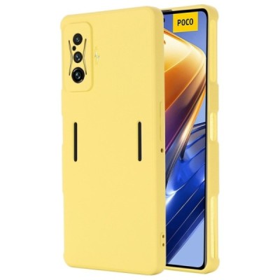 Xiaomi Poco F4 GT „Shell“ cieta silikona (TPU) dzeltens apvalks | vacins.lv