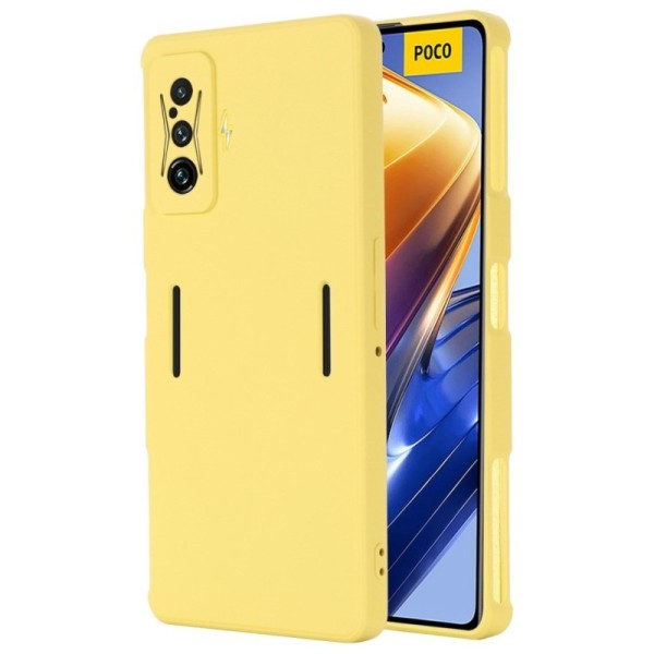 Твердый силиконовый чехол (TPU) „Shell“ - жёлтый (Poco F4 GT)