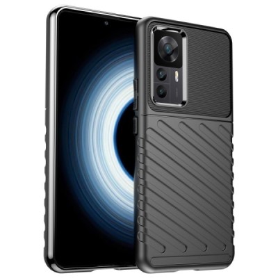 Xiaomi 12T (12T Pro) Twill твердый силиконовый чехол (TPU) - черный | Vacins.lv