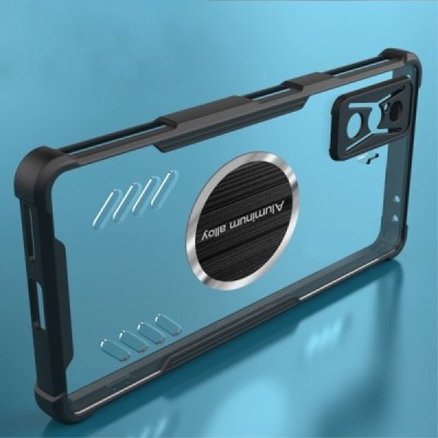 Xiaomi Poco F4 GT Magnetic усиленный защитный прозрачный чехол из твердого силикона (TPU) с черной окантовкой | Vacins.lv