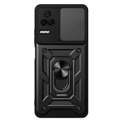 „Kickstand“ Xiaomi Poco F4 5G усиленная защита – черный, чехол – вставка | Vacins.lv