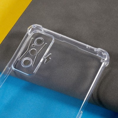 Усиленная защита Xiaomi Poco F4 GT прозрачный твердый силиконовый (TPU) чехол | Vacins.lv
