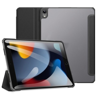 Apple iPad 10.9" (2022, 10-tās paaudzes) (A2757, A2777) „Dux Ducis“ Copa atvēramais melns maciņš - maks | Vacins.lv