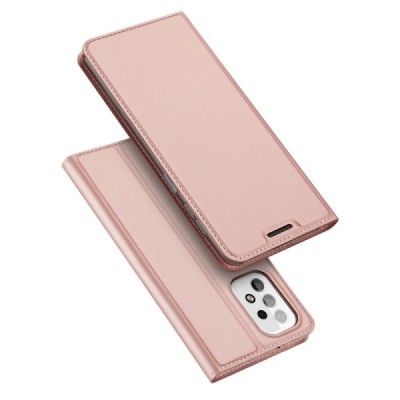 Samsung Galaxy A23 5G (SM-A236B, SM-A235F) „Dux Ducis“ Skin sērijas rozs ādas atvērams maciņš | Vacins.lv
