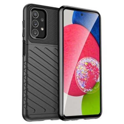 Samsung Galaxy A23 5G (SM-A236B, SM-A235F) „Twill“ cieta silikona (TPU) melns apvalks | vacins.lv