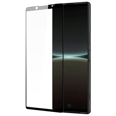 Sony Xperia 5 IV „Dux Ducis“ Tempered Glass melns ekrāna aizsargstikls 2.5D | Vacins.lv