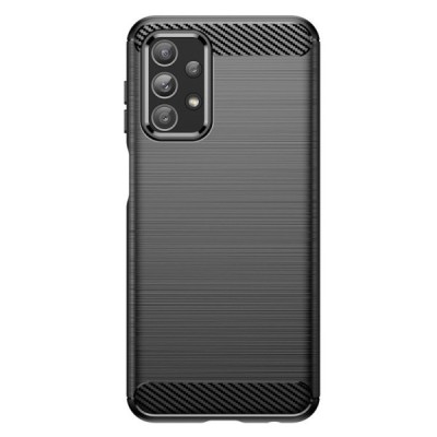 Samsung Galaxy A23 4G (SM-A235F) „Carbon“ твердый силиконовый чехол (TPU) - черный | Vacins.lv