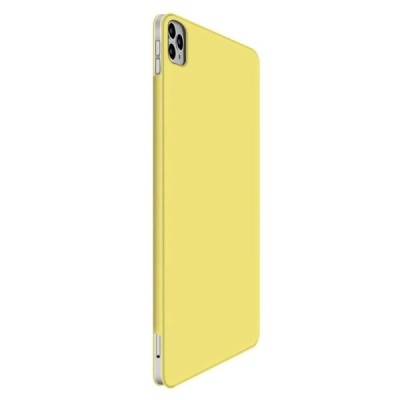 Apple iPad Pro 11 (2022, 2021, 2020, 2018, Air 4 2020) Leather Smart Cover dzeltens atvēramais maciņš | Vacins.lv