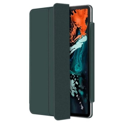 Apple iPad Pro 11 (2022, 2021, 2020, 2018, Air 4 2020) Leather Smart Cover zaļš atvēramais maciņš | Vacins.lv
