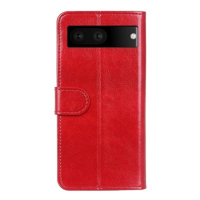 Google Pixel 7 открываемый красный кожаный чехол - книжка | Vacins.lv