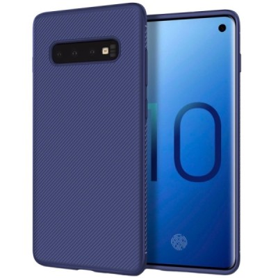 Твердый силиконовый чехол (TPU) для Samsung Galaxy S10+ (G975) - синий | Vacins.lv