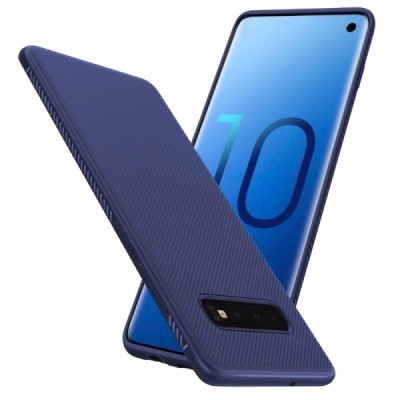 Samsung Galaxy S10+ (G975) cieta silikona (TPU) zils apvalks | vacins.lv