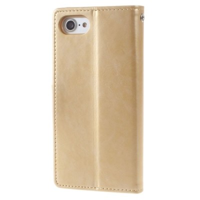 Mercury Blue Moon Fix Apple iPhone 7 (iPhone 8) atvērams zelta ādas maciņš | Vacins.lv