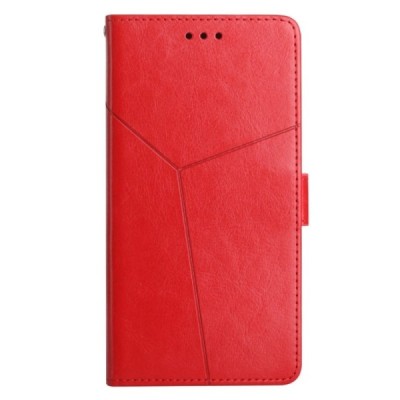 Samsung Galaxy S10+ (G975) „Line“ открываемый красный кожаный чехол - книжка | Vacins.lv