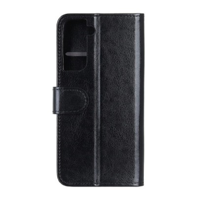 Samsung Galaxy S21 (G991B) atvēramais ādas melns maciņš (maks) | Vacins.lv