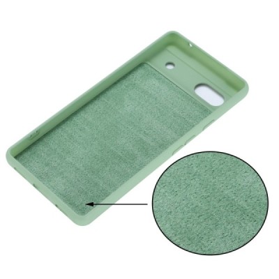 Google Pixel 6A Shell cieta silikona (TPU) apvalks - zaļš | Vacins.lv