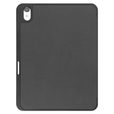 Apple iPad 10.9" 2022 (A2757, A2777) черный кожаный чехол-книжка с местом для стилуса | Vacins.lv