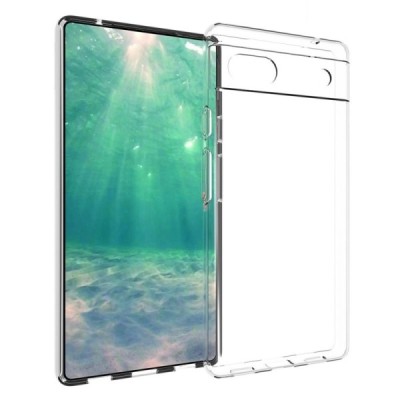 Твердый силиконовый чехол (TPU) для Google Pixel 6A - прозрачный | Vacins.lv