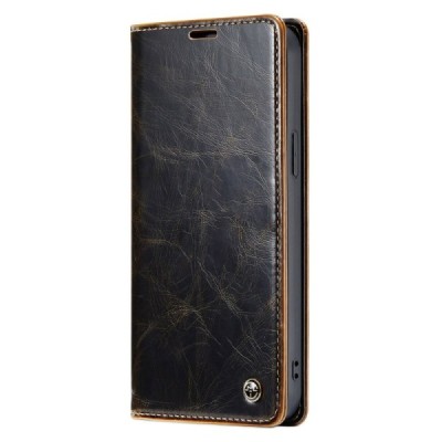 Apple iPhone 14 „CaseMe“ Leather solīds atvēramais ādas brūns maciņš - maks | Vacins.lv