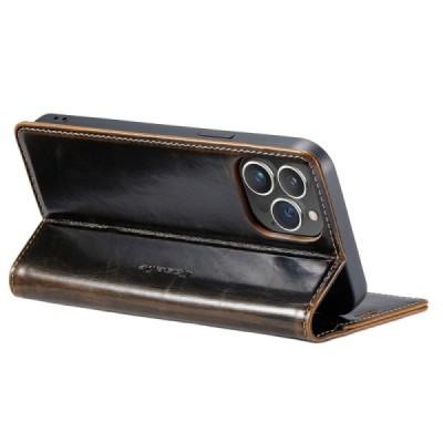 Apple iPhone 14 Pro „CaseMe“ Leather открываемый, коричневого цвета, кожаный чехол – книжка | Priedai.lt