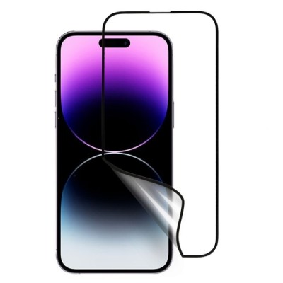 Apple iPhone 14 (iPhone 13) „Ceramics“ hibrīda ekrāna aizsargplēve (pilnīgi aizsedzama) | Vacins.lv