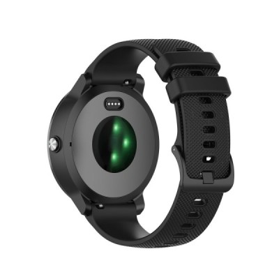 Твердый силиконовый чёрный браслет (TPU) для умных часов (Samsung Galaxy Watch 4 / 5, Garmin) | Vacins.lv