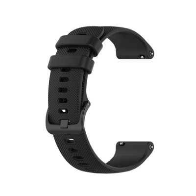 Твердый силиконовый чёрный браслет (TPU) для умных часов (Samsung Galaxy Watch 4 / 5, Garmin) | Vacins.lv