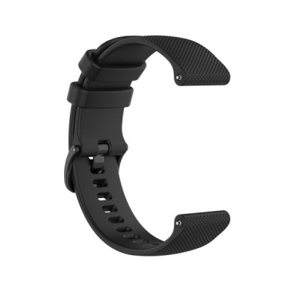 Твердый силиконовый чёрный браслет (TPU) для умных часов (Samsung Galaxy Watch 4 / 5, Garmin) | Vacins.lv