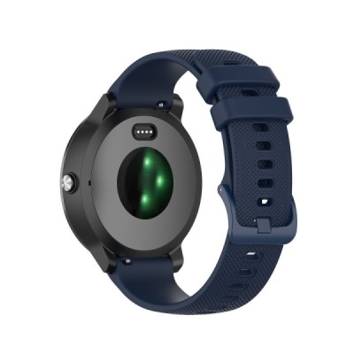 Твердый силиконовый синий браслет (TPU) для умных часов (Samsung Galaxy Watch 4 / 5, Garmin) | Vacins.lv