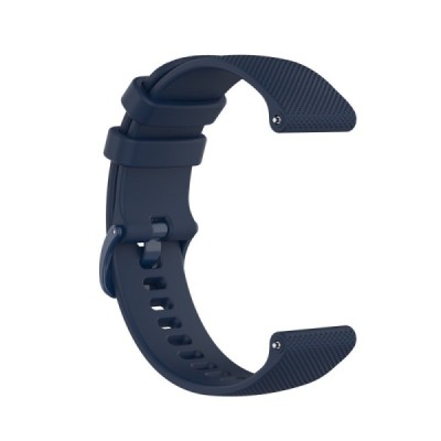 Твердый силиконовый синий браслет (TPU) для умных часов (Samsung Galaxy Watch 4 / 5, Garmin) | Vacins.lv