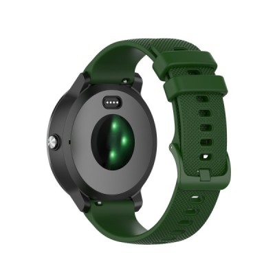 Твердый силиконовый зелёный браслет (TPU) для умных часов (Samsung Galaxy Watch 4 / 5, Garmin) | Vacins.lv