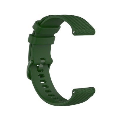 Твердый силиконовый зелёный браслет (TPU) для умных часов (Samsung Galaxy Watch 4 / 5, Garmin) | Vacins.lv