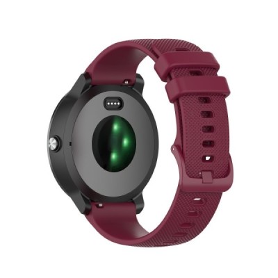 Твердый силиконовый бордовый браслет (TPU) для умных часов (Samsung Galaxy Watch 4 / 5, Garmin) | Vacins.lv