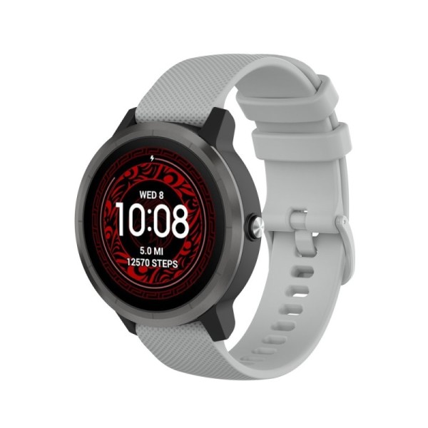 Твердый силиконовый (TPU) ремешок для умных часов - серый (Samsung Galaxy Watch 5 / 5 Pro / 4 / Garmin Vivoactive 3 / Venu)