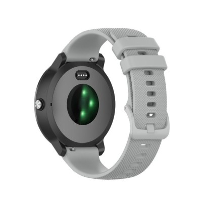 Твердый силиконовый серый браслет (TPU) для умных часов (Samsung Galaxy Watch 4 / 5, Garmin) | Vacins.lv