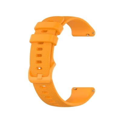 Viedā pulksteņa (Samsung Galaxy Watch 5 / 4, Garmin) cietā silikona (TPU) siksniņa - oranžs | Vacins.lv
