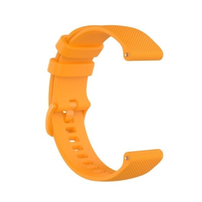 Viedā pulksteņa (Samsung Galaxy Watch 5 / 4, Garmin) cietā silikona (TPU) siksniņa - oranžs | Vacins.lv