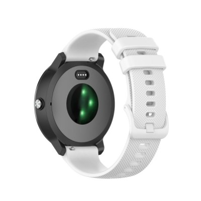 Viedā pulksteņa (Samsung Galaxy Watch 5 / 4, Garmin) cietā silikona (TPU) siksniņa - balts | Vacins.lv