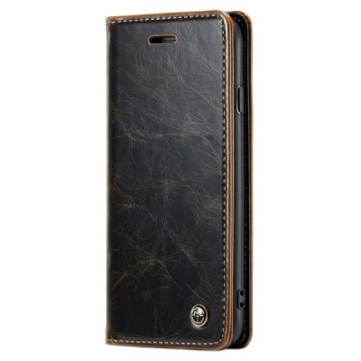 Apple iPhone 7 (iPhone 8) „CaseMe“ Leather solīds atvēramais ādas brūns maciņš - maks | Vacins.lv