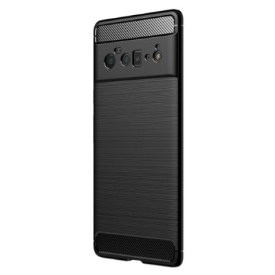 Твердый силиконовый чехол „Carbon“ (TPU) для Google Pixel 6 Pro - чёрный | Vacins.lv