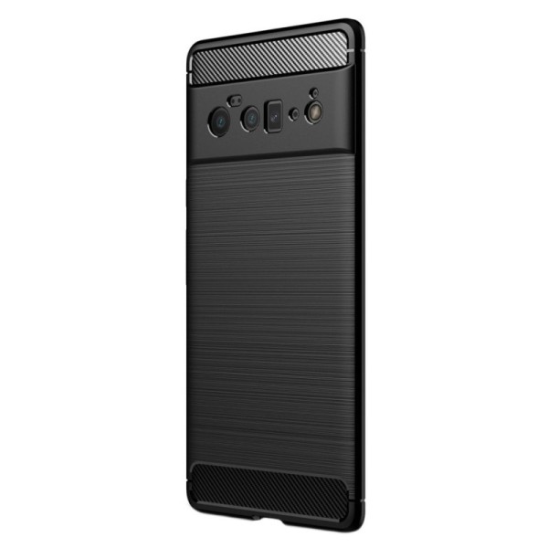 Твердый силиконовый чехол (TPU) „Carbon“ - чёрный (Pixel 6 Pro)