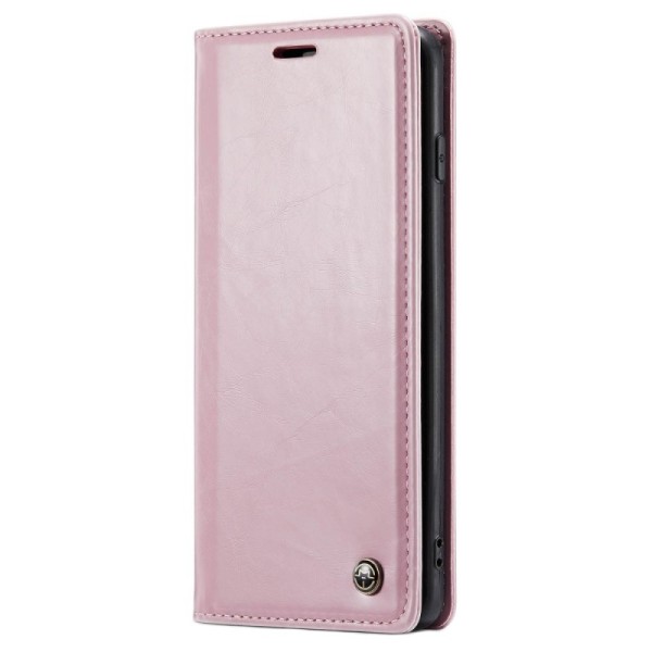 Кожиный чехол-книжка „CaseMe“ Leather - розовый (Galaxy S10)