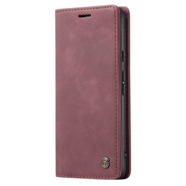 Кожиный чехол-книжка „CaseMe“ Retro - бордовый (Pixel 6 Pro)