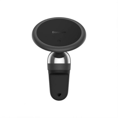 „Baseus“ C01 Magnetic (360°) чёрный автомобильный держатель для телефона (в решетки) | Vacins.lv